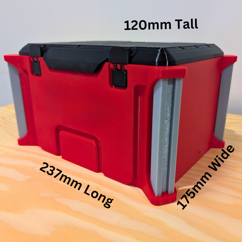 Tool box style desk organiser with inserts and lid, Australian made 3D printed PETG – photo 2