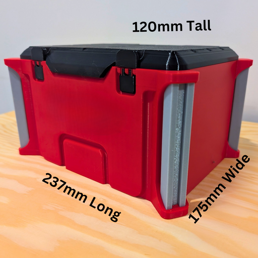 Tool box style desk organiser with inserts and lid, Australian made 3D printed PETG – photo 2