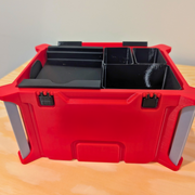 Tool box style desk organiser with inserts and lid, Australian made 3D printed PETG – photo 4