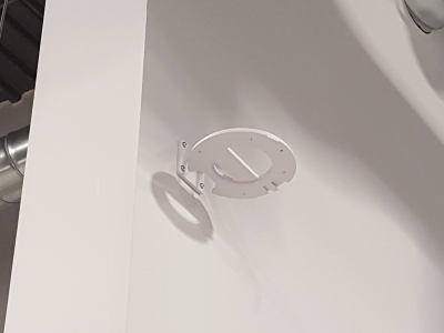 Ubiquiti UAP-AC-Pro wall mount bracket from the front, 3D printed in Australia