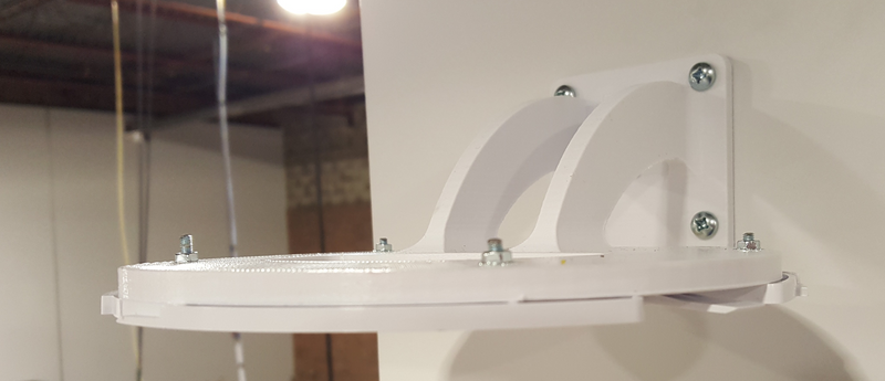 Side view of the UAP-AC-Pro horizontal wall mount bracket