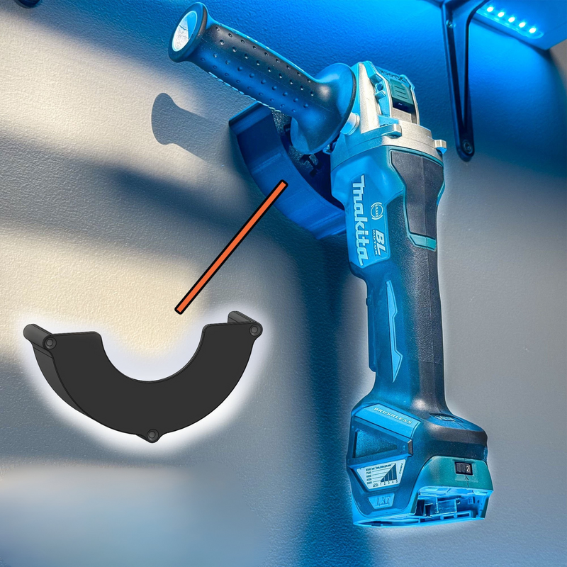 Universal grinder wall mount, Australian made 3D printed tool storage