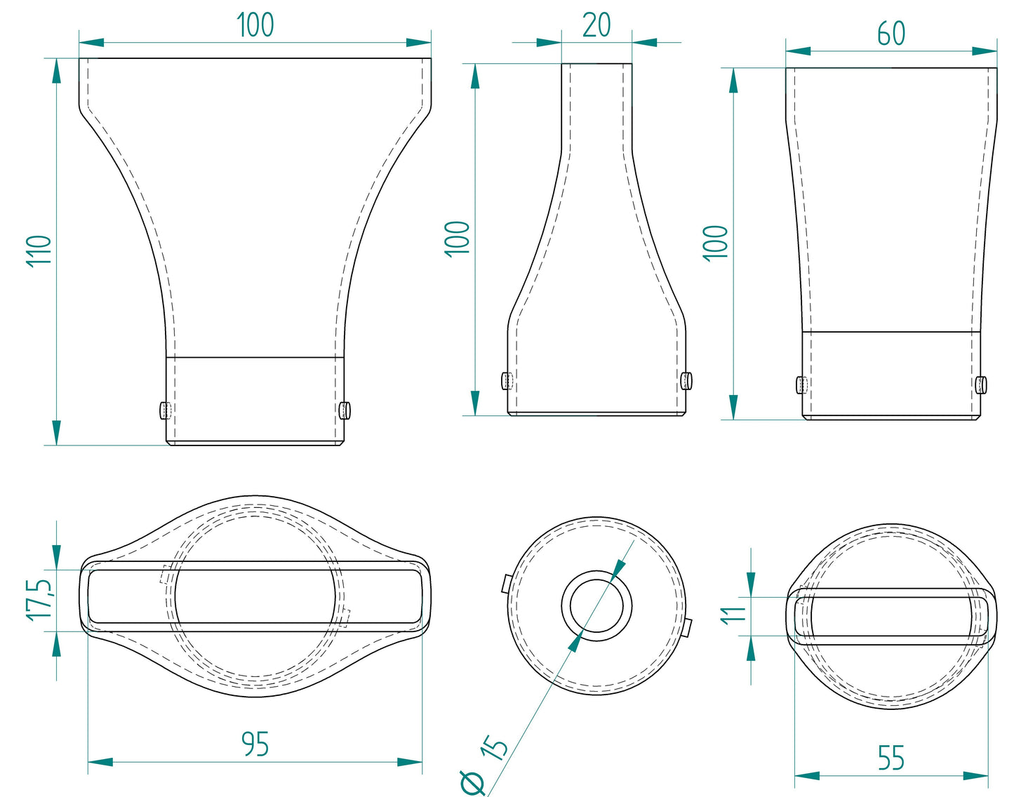 Triple Blower Nozzle Pack for Makita Blower DUB185 & DUB186 - Car Drying